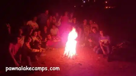 Bonfire at Pawna River Camping