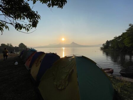 Morning sunrise at pawna lake